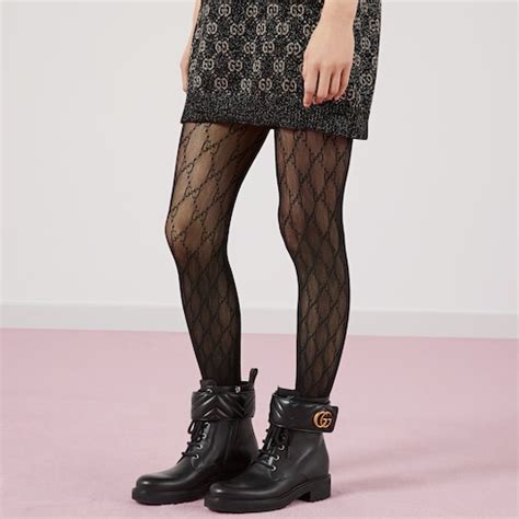 gucci black distressed tights|gucci interlocking g tights.